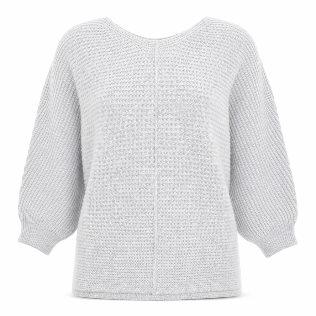 Front view of F&F women’s grey knit jumper, size M