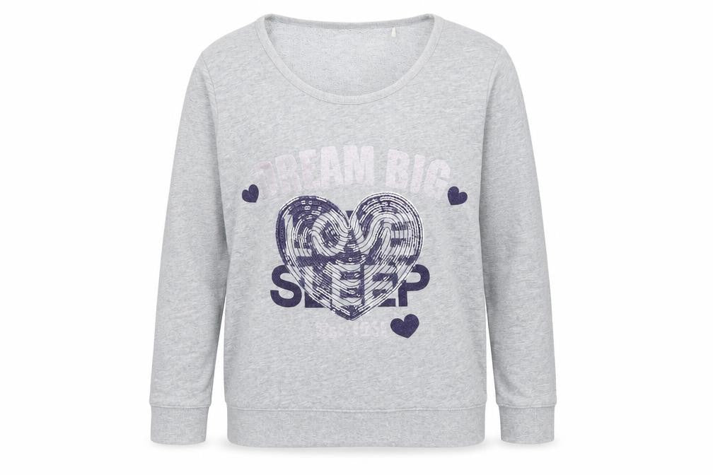 Front view of George women’s grey pullover sweatshirt, size UK 10