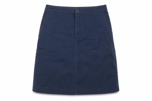 Front view of Gap women’s blue a-line skirt, size L