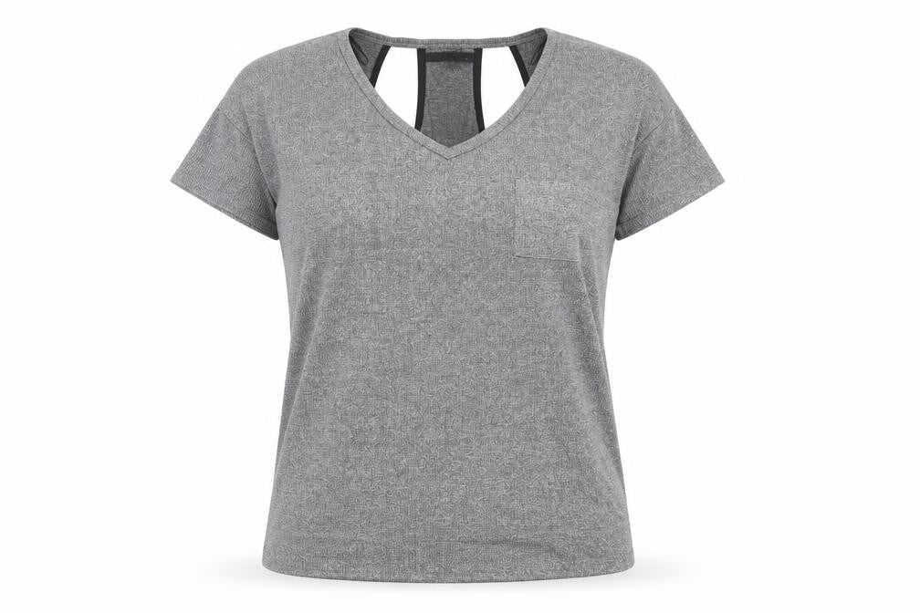 Front view of Next women’s silver basic t-shirt, size UK 10