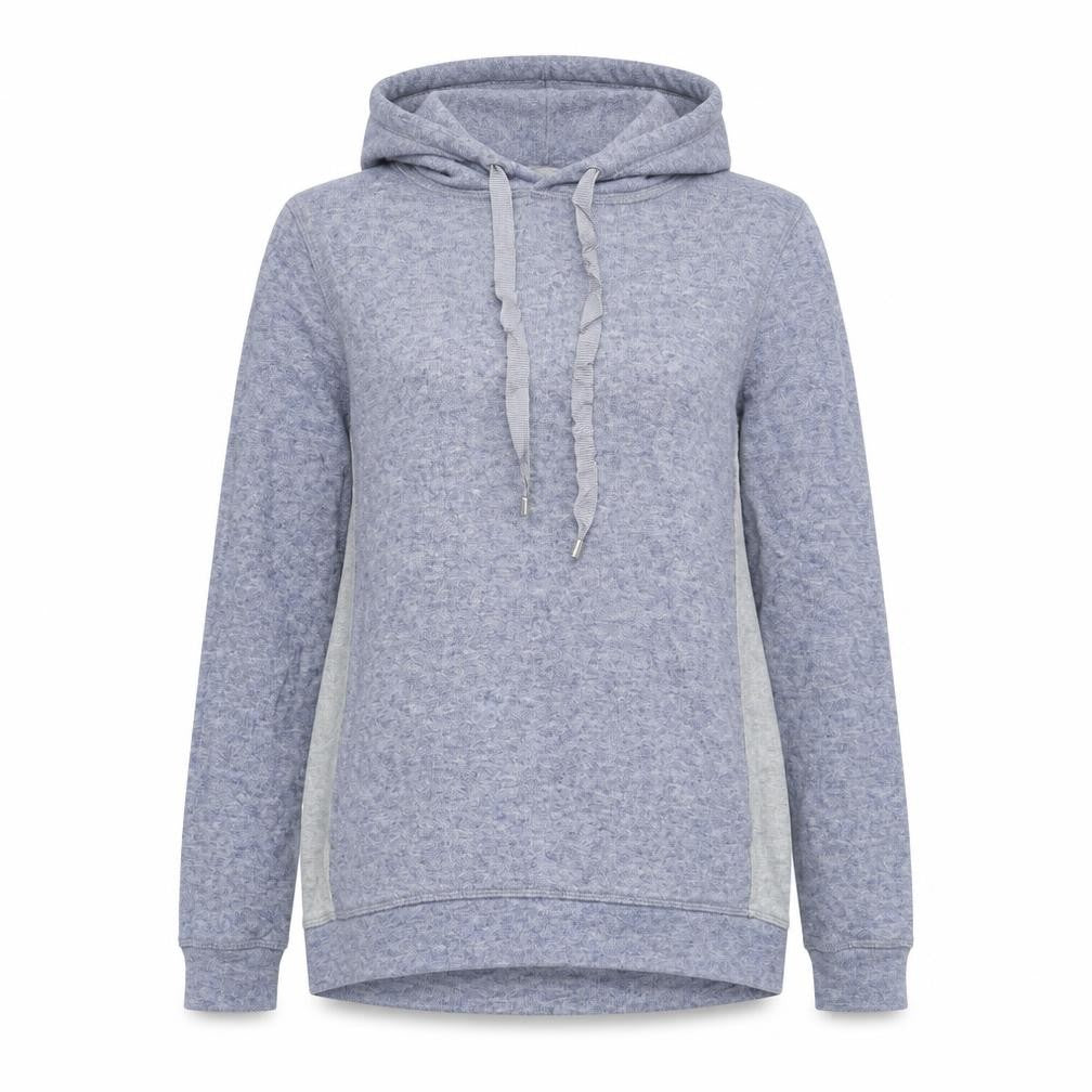 Front view of George women’s blue pullover hoodie, size UK 8