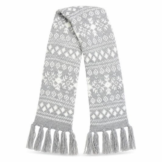 Matalan Girls Grey Geometric  Scarf Scarves & Wraps One Size