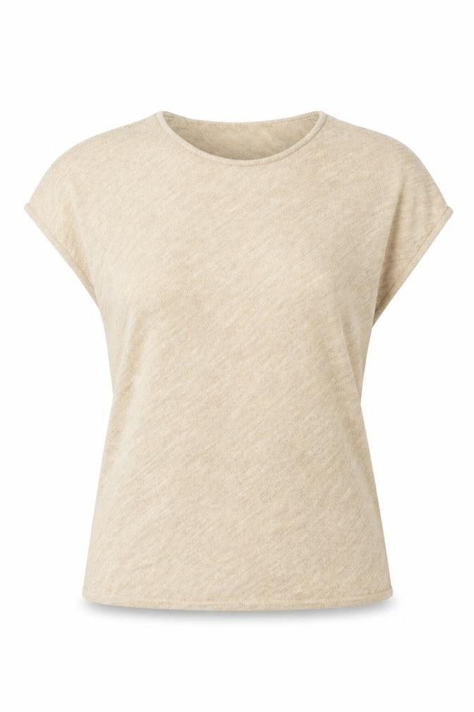 Front view of Next women’s beige basic blouse, size UK 10