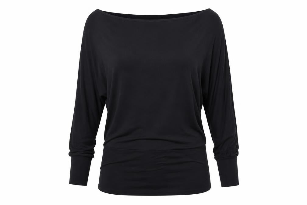 Front view of ice london women’s black basic t-shirt, size UK 10