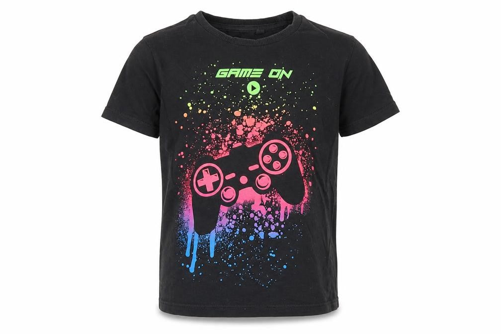 Front view of Next boys’ black basic t-shirt size 2xs