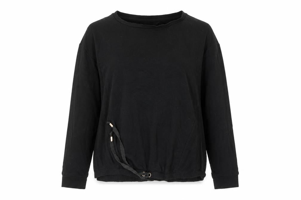 Front view of F&F women’s black jumper, size UK 8