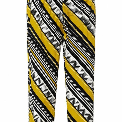 Blue Chameleon Womens Black Geometric  Trousers  Size 34 in L27 in