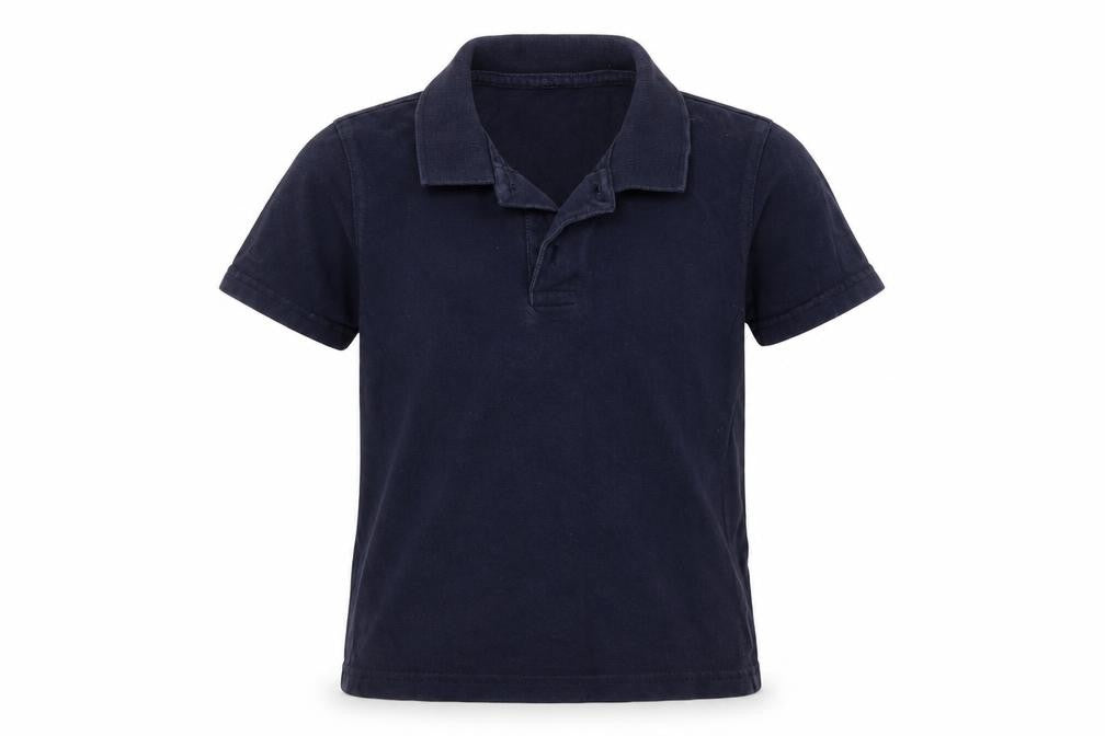 Front view of George boys’ blue basic polo, size 5-6, years