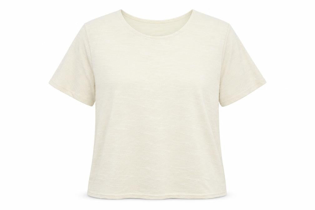 Front view of Berkertex women’s white basic t-shirt, size UK 14