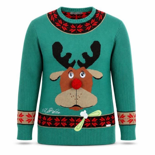CHRIMBOFREAKS Mens Green   Pullover Jumper Size XL  - christams