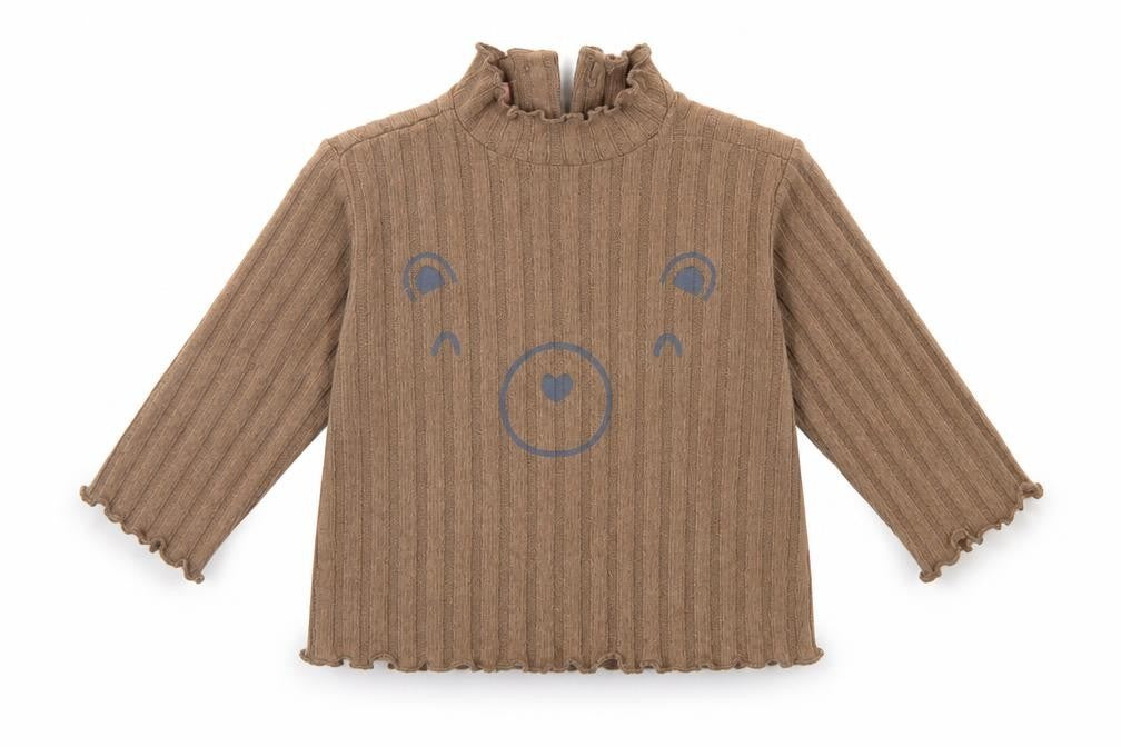 Front view of George Baby Brown Basic T-Shirt Size Newborn
