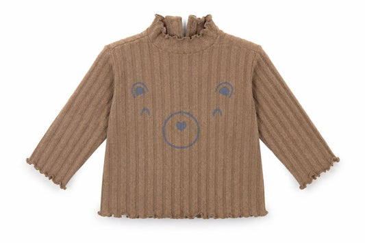 Front view of George Baby Brown Basic T-Shirt Size Newborn