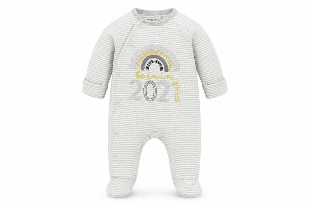 F&F  Boys Grey   Babygrow One-Piece Size Newborn