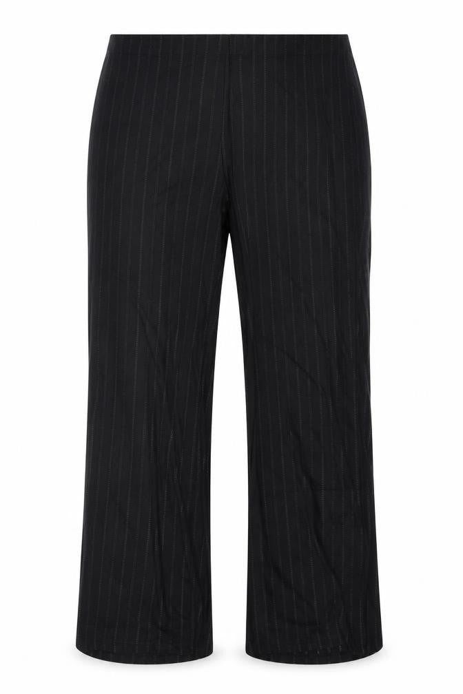 Marks and Spencer  Womens Black Striped  Trousers  Size 18 L28 in