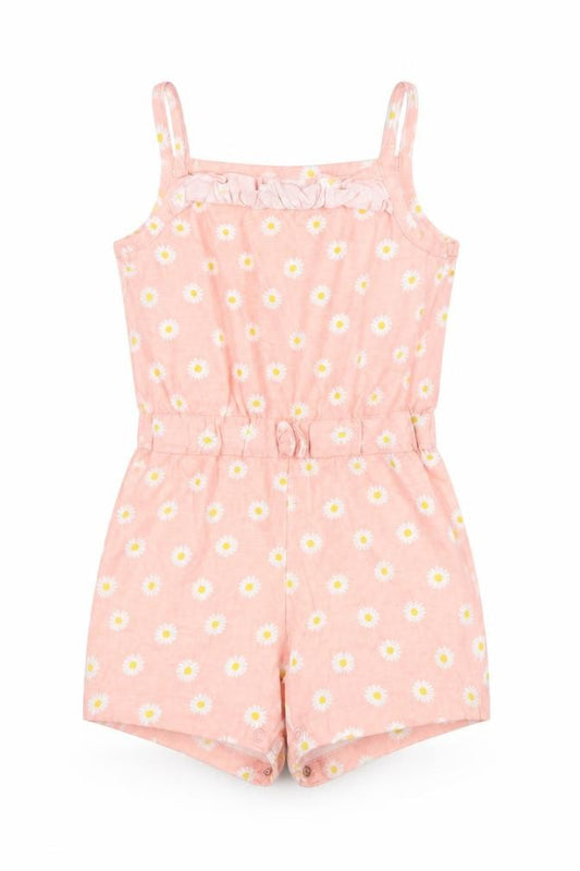 Young Dimension Girls Pink Floral  Playsuit One-Piece Size 2-3 Years