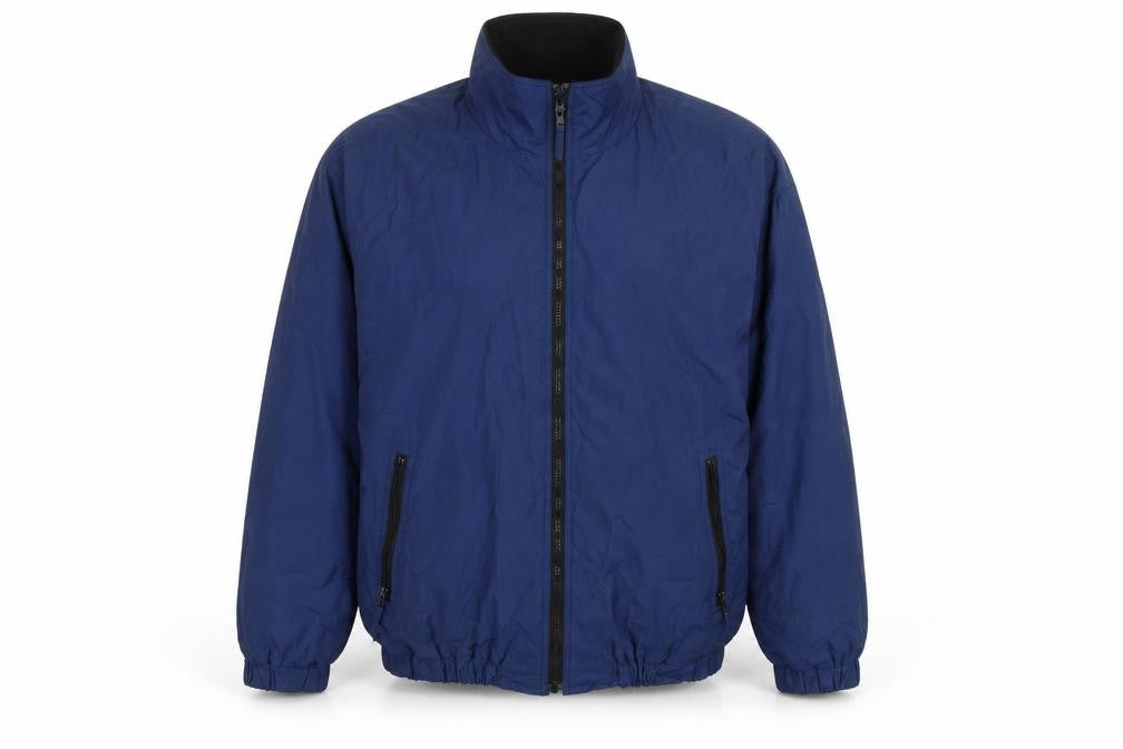 Front view of Casual Club men’s blue pea coat coat, size XL