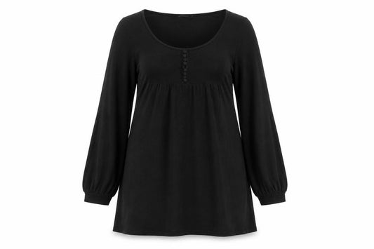 Front view of Atmosphere women’s black a-line, size UK 12
