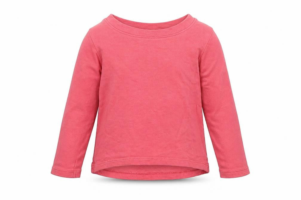 Front view of H&M Baby Pink Basic T-Shirt, size 9-12, Months