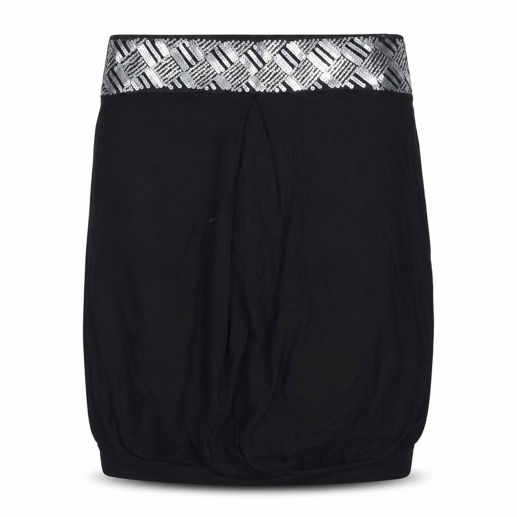 Front view of George women’s black tulip skirt, size UK 12