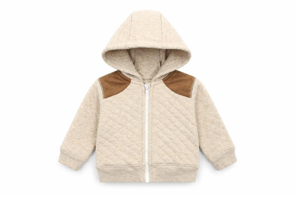 George Baby Beige   Full Zip Jumper One Size  - Hoodie