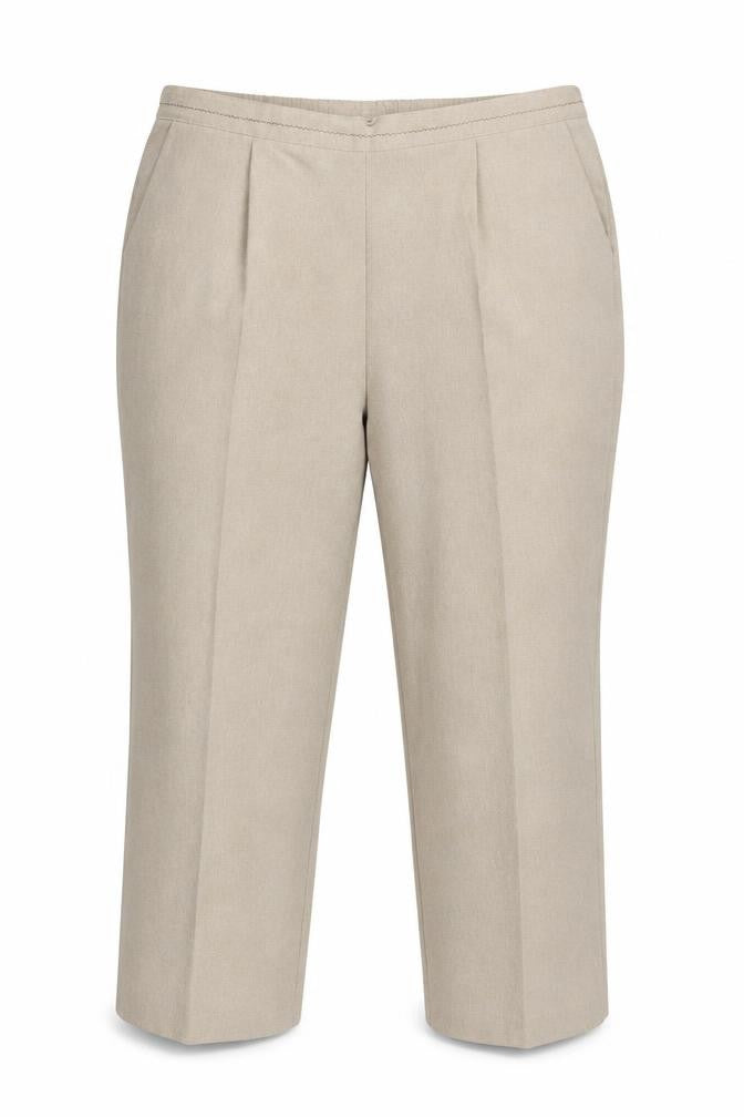 BM Womens Ivory   Trousers  Size 16 L25 in - Elastic Waist