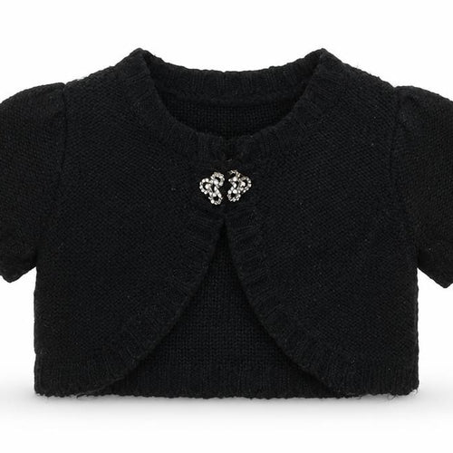 Lily & Leila Girls Black  Knit Cardigan Jumper Size 6-7 Years