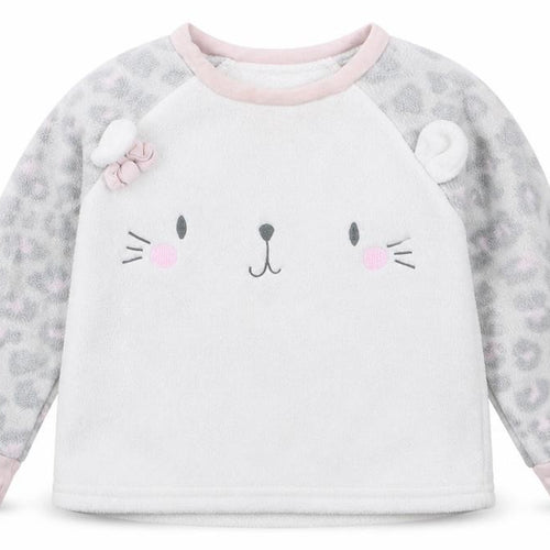 JAM JAM Girls Grey Animal Print  Top Pyjama Set Size 2-3 Years
