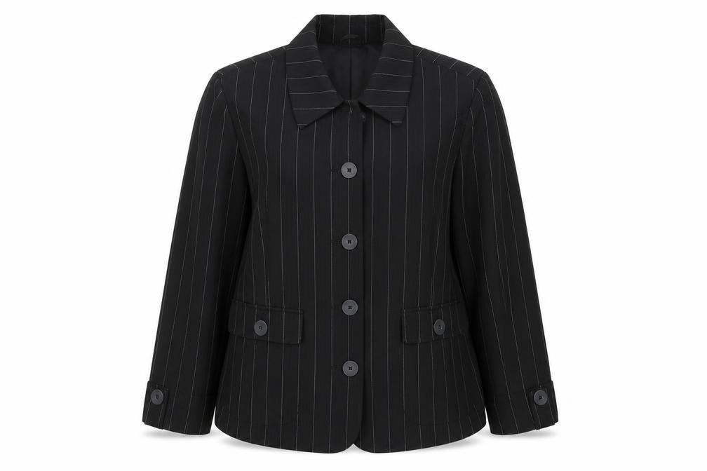 Wardrobe Womens Black Striped  Jacket  Size 16