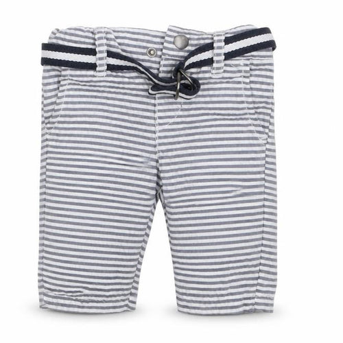 Denim Co.  Baby White Striped  Sweatpants Trousers Size 6-9 Months  - Waist 18in; Inside  leg 4in