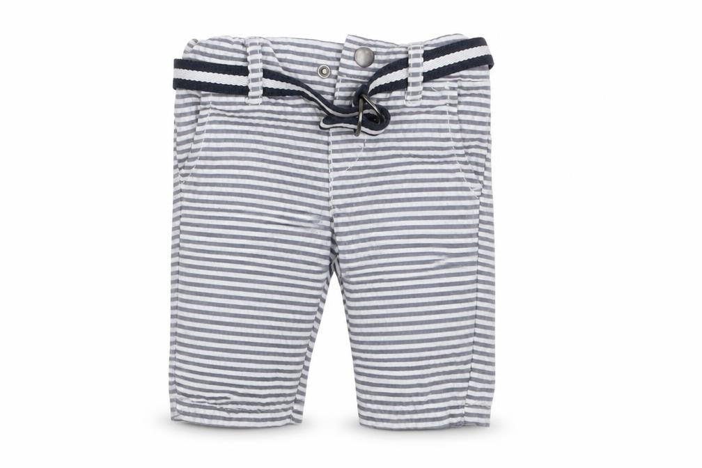 Denim Co.  Baby White Striped  Sweatpants Trousers Size 6-9 Months  - Waist 18in; Inside  leg 4in