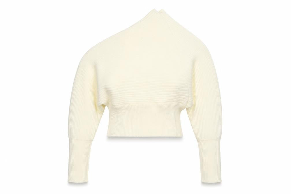 Front view of Missarp women’s ivory jumper, size UK 10