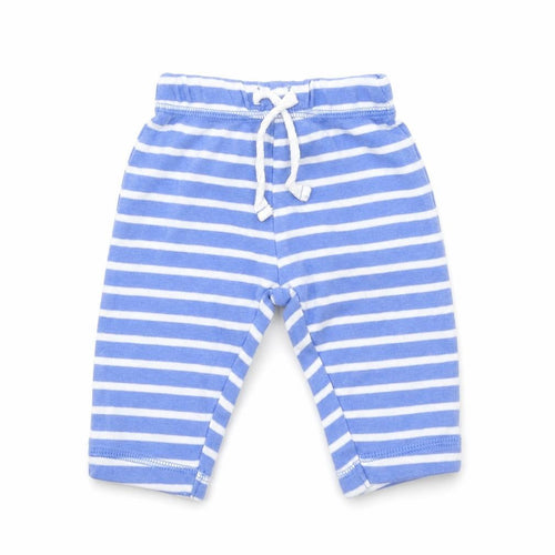John Lewis Boys Blue Striped  Jogger Trousers Size 0-3 Months