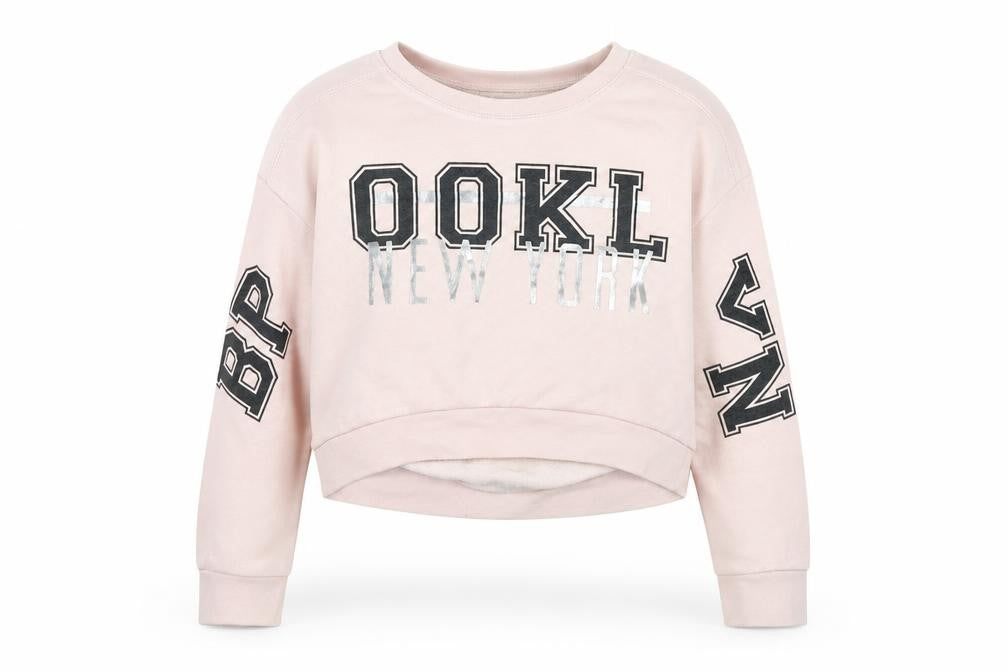915 Generation Girls Pink   Pullover Sweatshirt Size 10-11 Years  - Cropped