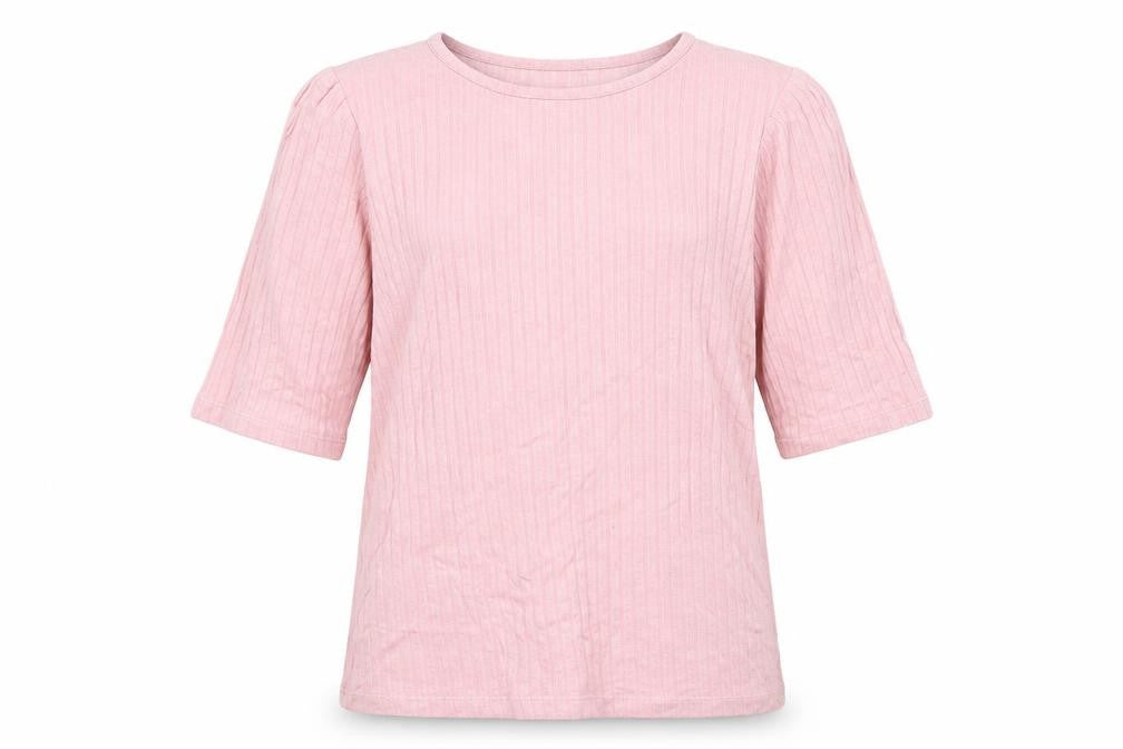 Front view of Tu girls’ pink basic t-shirt, size 12, years