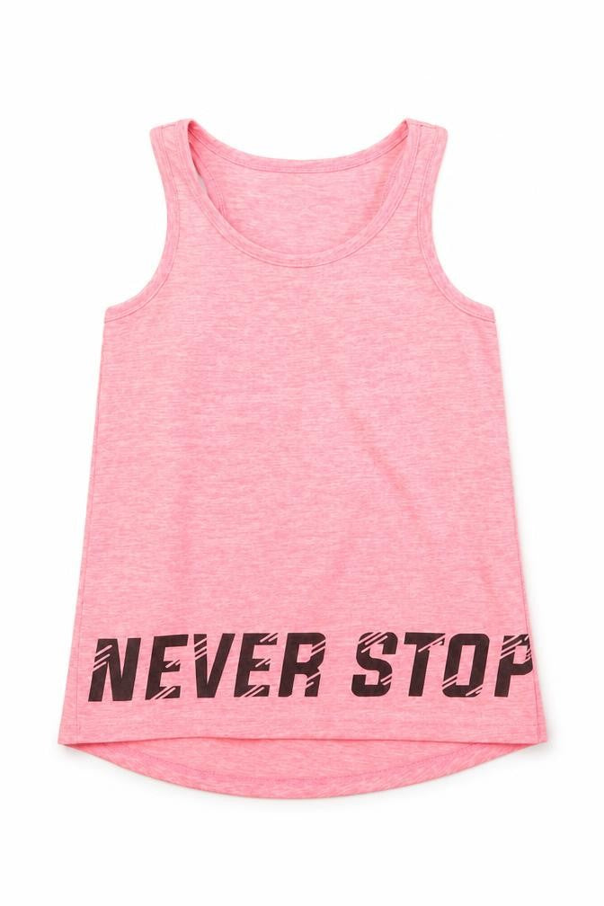 Front view of Young Dimension girls’ pink basic t-shirt, size 7-8, years