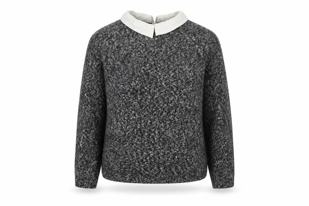 Front view of Atmosphere women’s grey knit jumper, size UK 16