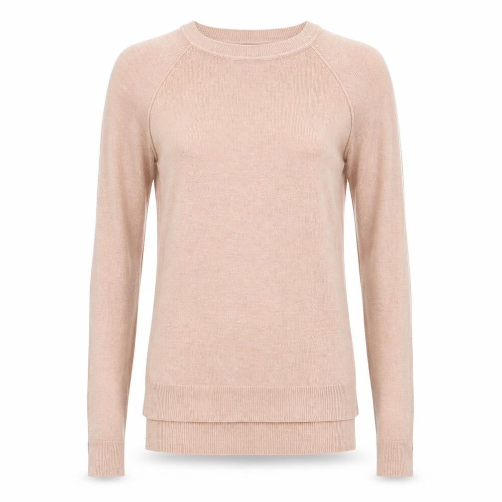 Front view of Primark women’s pink knit jumper, size UK 6
