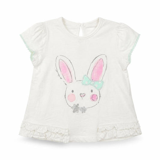 Front view of George White Basic T-Shirt, size 9-12, Months - Rabbit