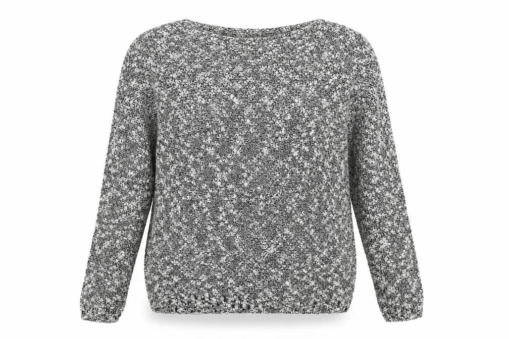 Front view of New Look women’s grey knit jumper, size S