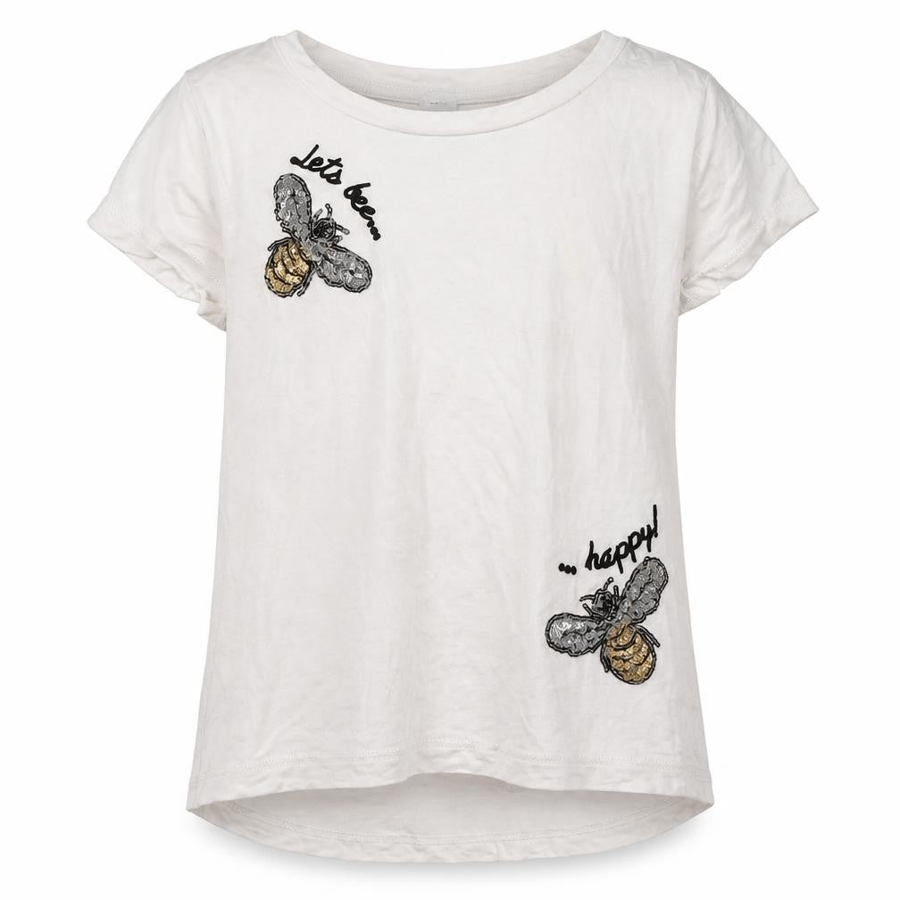 Front view of Tu girls’ white basic t-shirt, size 5, years