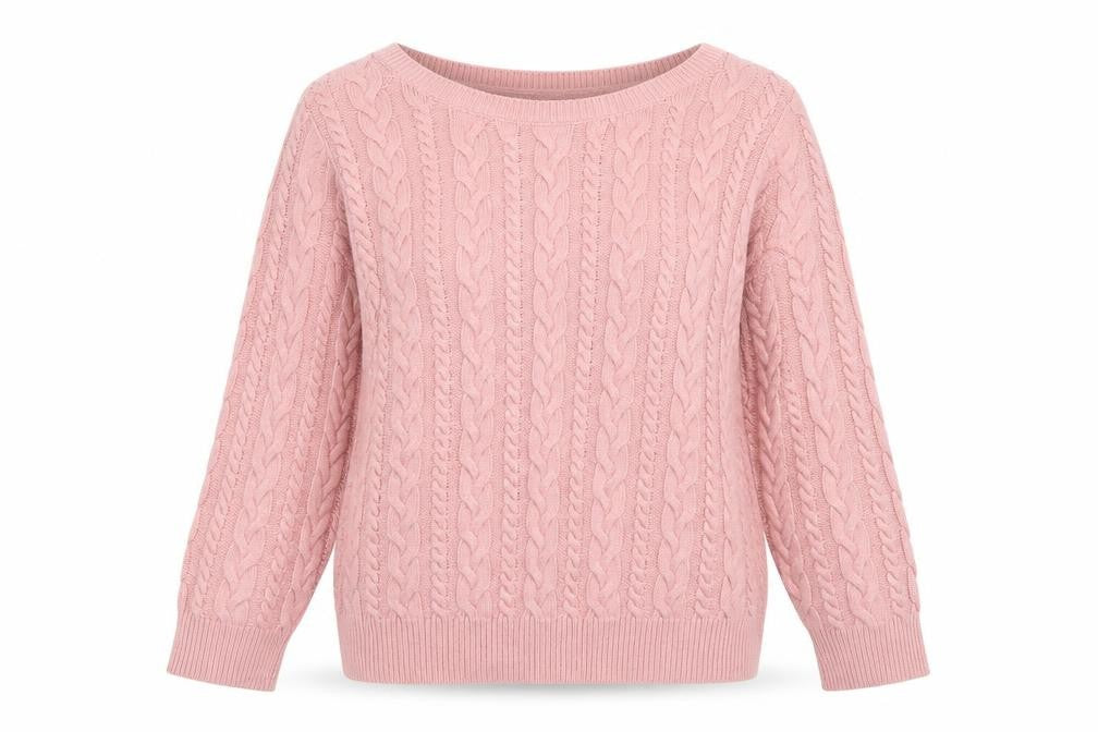 Front view of H&M women’s pink jumper, size S