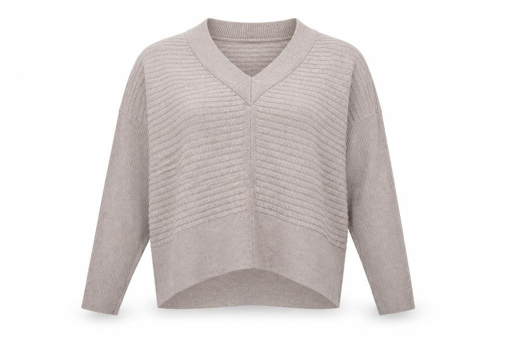 Front view of River Island women’s beige jumper, size S
