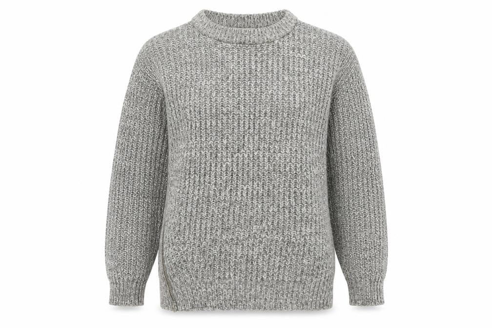 Front view of Papaya women’s grey jumper, size S