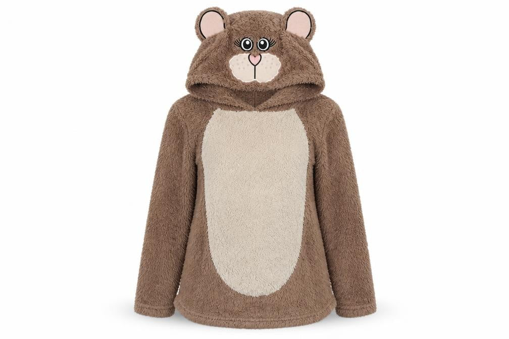Front view of George women’s brown pullover hoodie, size UK 10
