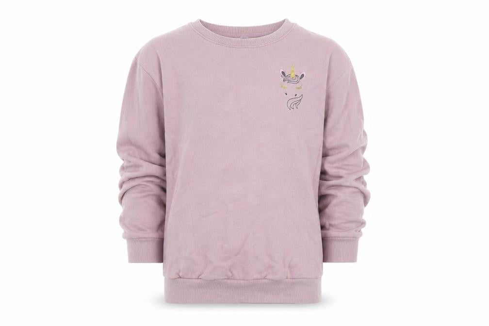 Front view of Next girls’ pink jumper, size 10, years