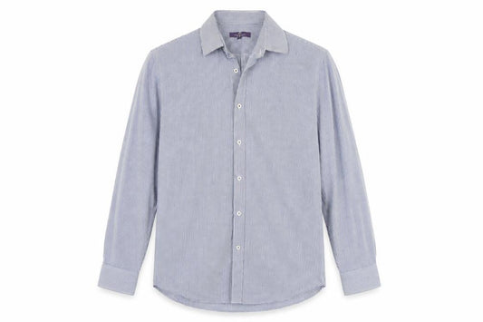 Front view of George men’s blue button-up, size 42