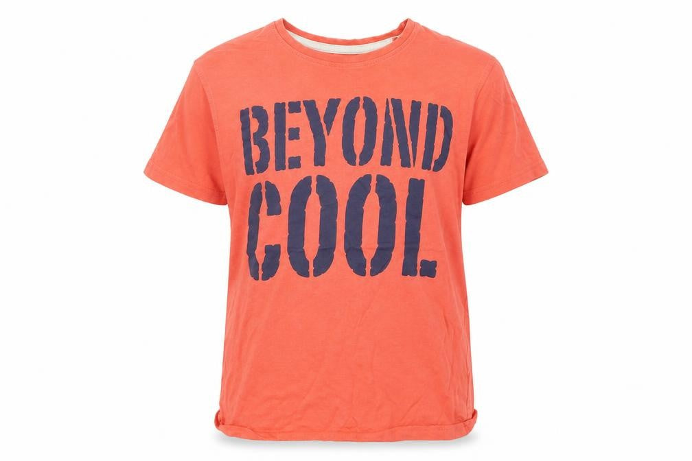 Front view of Primark girls’ orange basic t-shirt, size 9-10, years