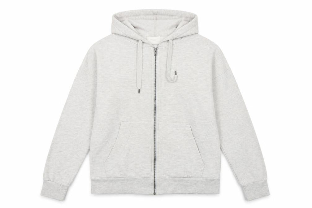 Front view of Next women’s white full zip jumper, size UK 12