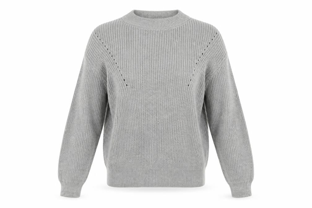 Front view of Boohoo women’s grey jumper, size L