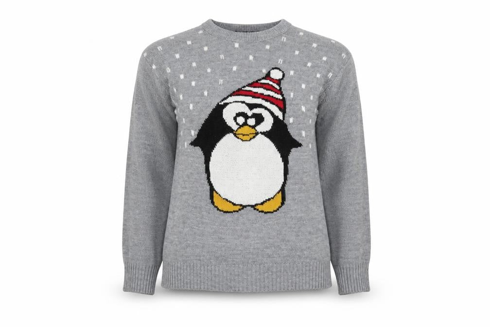 Front view of Sapphire women’s grey jumper, size XL